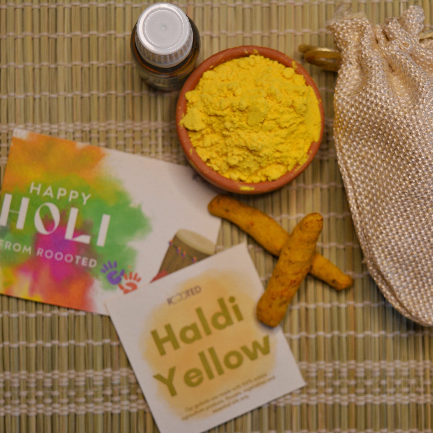 Organic Holi Colours - Haldi Peela Gulaal